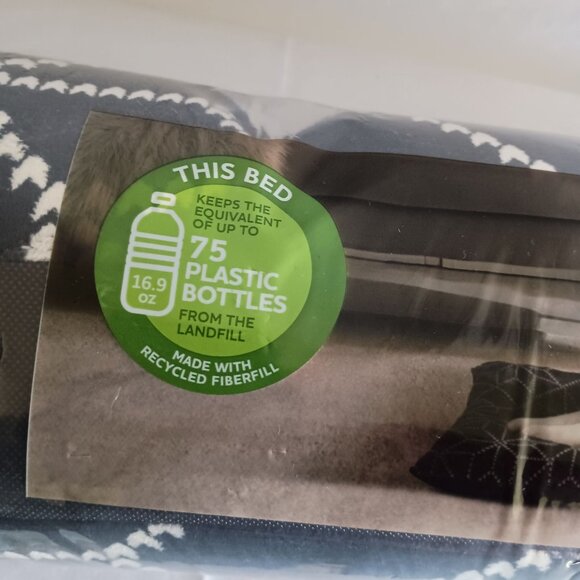 Vibrant Life Soft & Cozy Blue Pillow Pet Bed 27x36 Tufted Machine Washable NIP - Picture 9 of 16